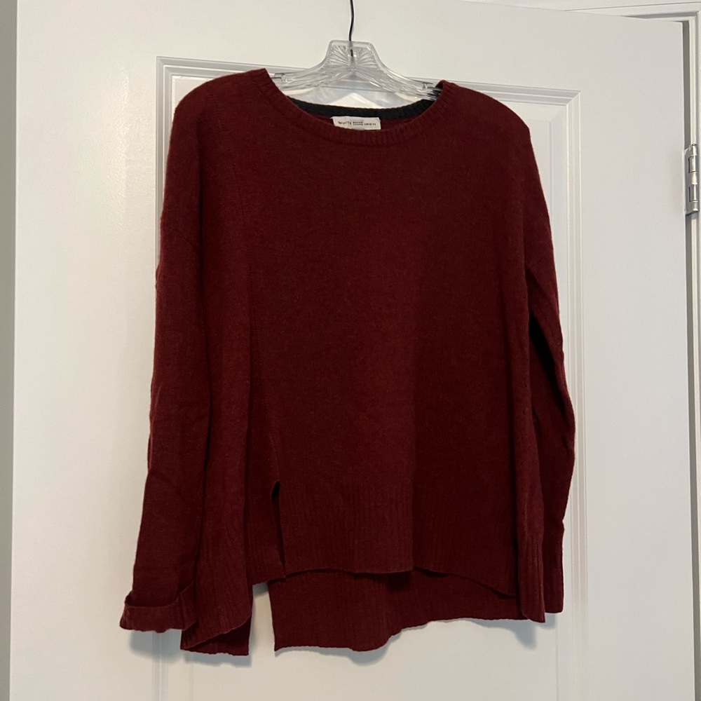 White + Warren Deep Red cashmere sweater